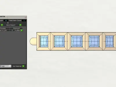 Princess cut bezel ring N8 3D print model