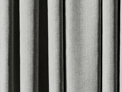 Low width curtains 03 Low-poly 3D model