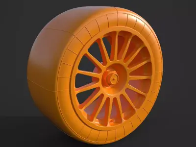 GT1 rim and tire 3D print model