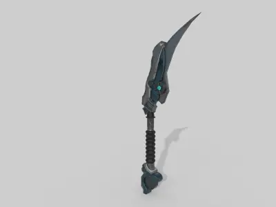Sci-fi Battle Axe Low-poly 3D model