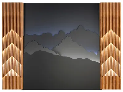 wall panels 001 3D model