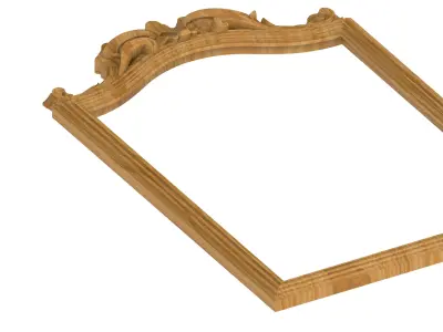 Carved picture frame STL 3D model 66