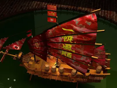 Chinese treasure ship  3D model