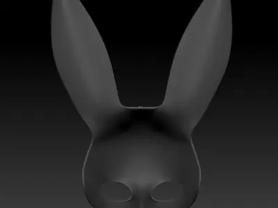 Detailed Bunny Mask  3D print model