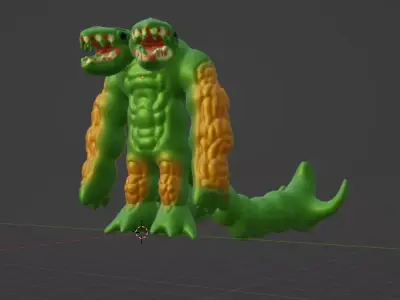 2 head titan Free 3D model