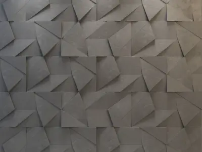 Abstract 3D Wall panel Low-poly 3D model