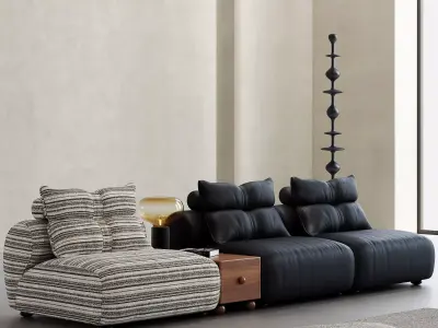 Mid Century interior scene 3D model