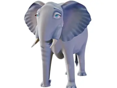 Nice and kind cartoon Elephant- Stylized model 3D model