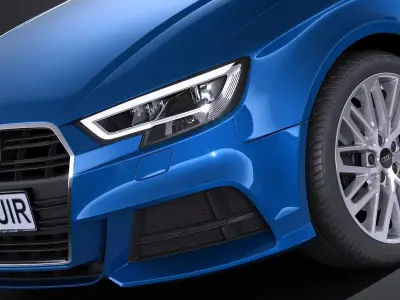 Audi A3 2017 sedan 3D model