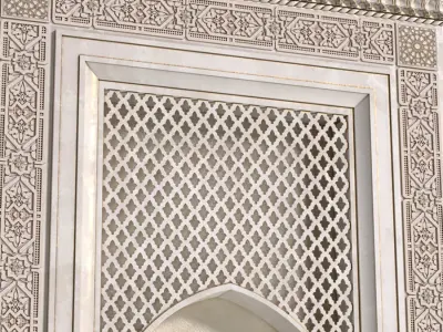 Oriental style arch Arabic wall Oriental Wall paneling 3D model