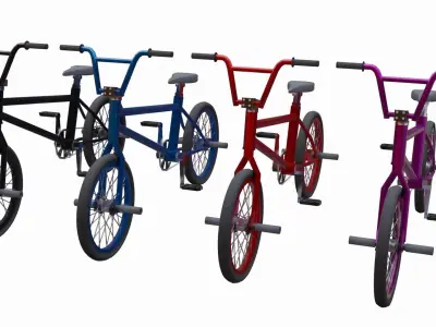 BMX Bikes Free low-poly 3D model