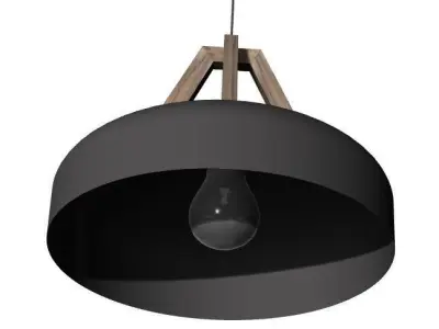 Black lamp Free 3D model