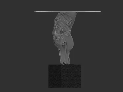 table decoration horse head 3D print model