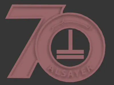 AlSayer Arab CarDealer Badge Low-poly 3D model