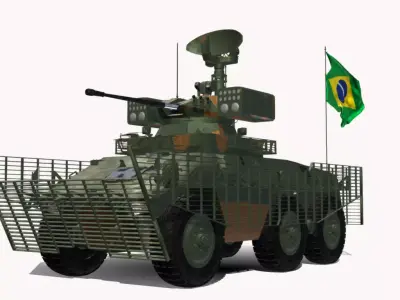 EE 9 CASCAVEL 6X6 ANTIAEREO Low-poly 3D model