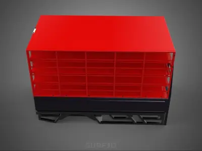 POULTRY CHICKENS CARRIER RACK FENCE CAGE CARGO TRUCK PICKUP CAR 3D model