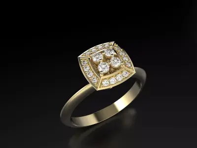 Women quad ring 3D print model