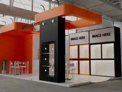 Exhibition Stand 05 5m x 8m 3D model