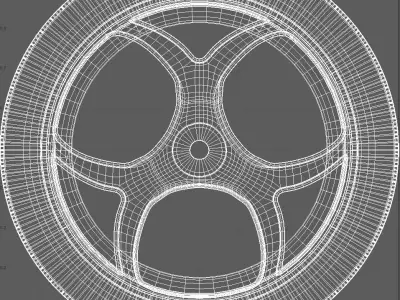 car wheels tire rim 3D model