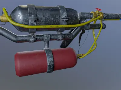 flamethrower Low-poly 3D model