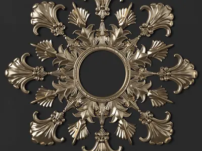 8 Ornament Circular 3Dmodel Brush alpha  3D model