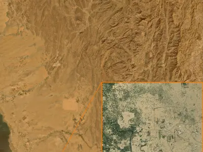 FREE Mecca and the Red Sea coast of Saudi Arabia - tile model Free 3D model