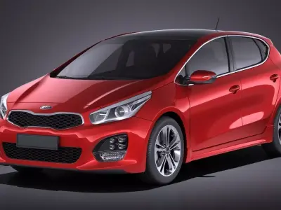Kia Ceed GT-line 5-door 2017 VRAY 3D model