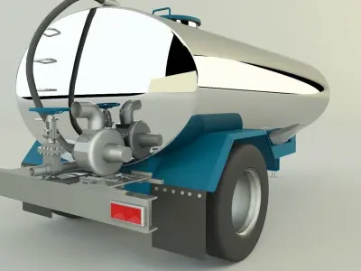 Tractor water trailer 3D model