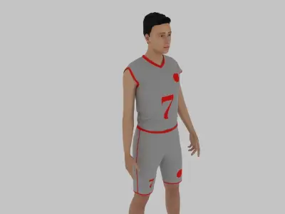 Basketball Player Low-poly 3D model get