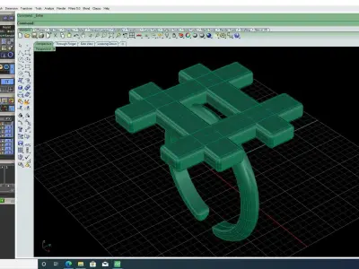 3d-model hashtag ring 3D print model