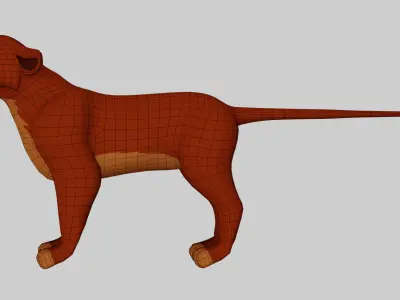 Random Lioness Lion King Low-poly 3D model