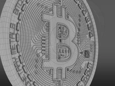 The Bitcoin-Coin bitcoin coin 3D model