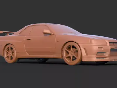 NISSAN SKYLINE GT-R R34 3D print model