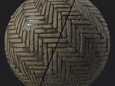 Pavement Materials 31- Paving By Water and Mud 4k Seamless Sbsar Texture