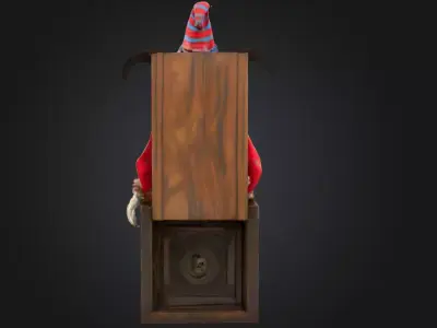 Cursed Creepy Clown Low-poly 3D model