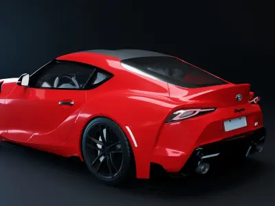 Toyota Supra With Interior  3D model