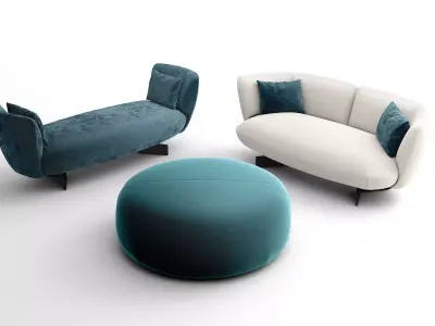 Giorgetti Galet sofa and daybed 3D model