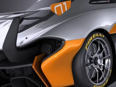 McLaren P1 GTR concept 2016 VRAY 3D model