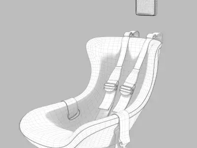 Vintage Porsche 935 78 seat 3D model