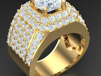 Luxury Men Rings Designs 4MR020 3D print model