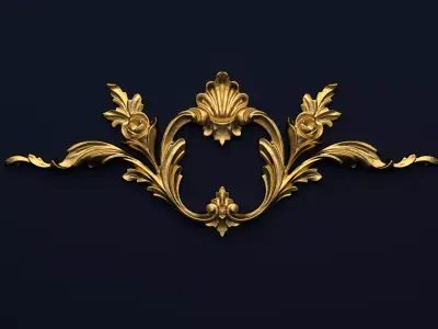 Classic decor ornament v-3D model 34 3D model