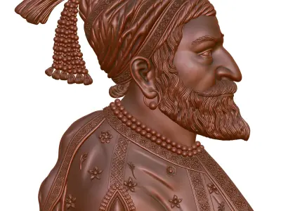 Shivaji Maharaj- Bass-Relief CNC 3D model