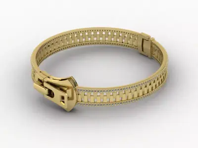 Zipper Bangle 03 3D print model