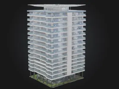 Residential Building 3D model 5