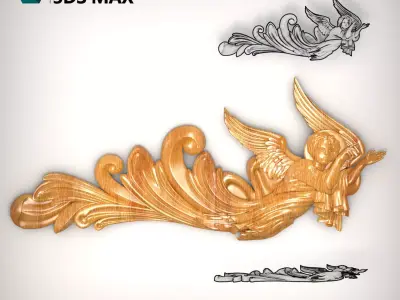 Angel 3d model for cnc 3dprint Sorce File 3DS MAX 2017 3D model