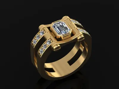 Man Ring 07 3D print model