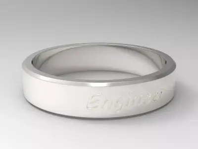 Engineer Ring Silver 3D print model