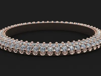 41mm Rolex Compatible Diamond bezel 2 row 1-9mm 3D print model