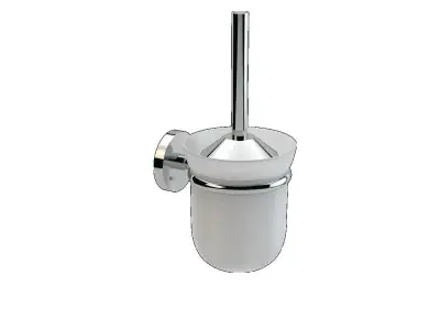 Rose Toilet Brush Glass Short 3D model