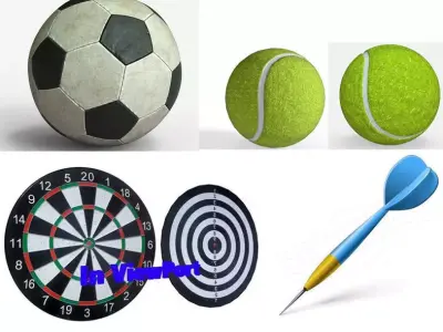 Sport equipments - game-ready - 3D Model Pack